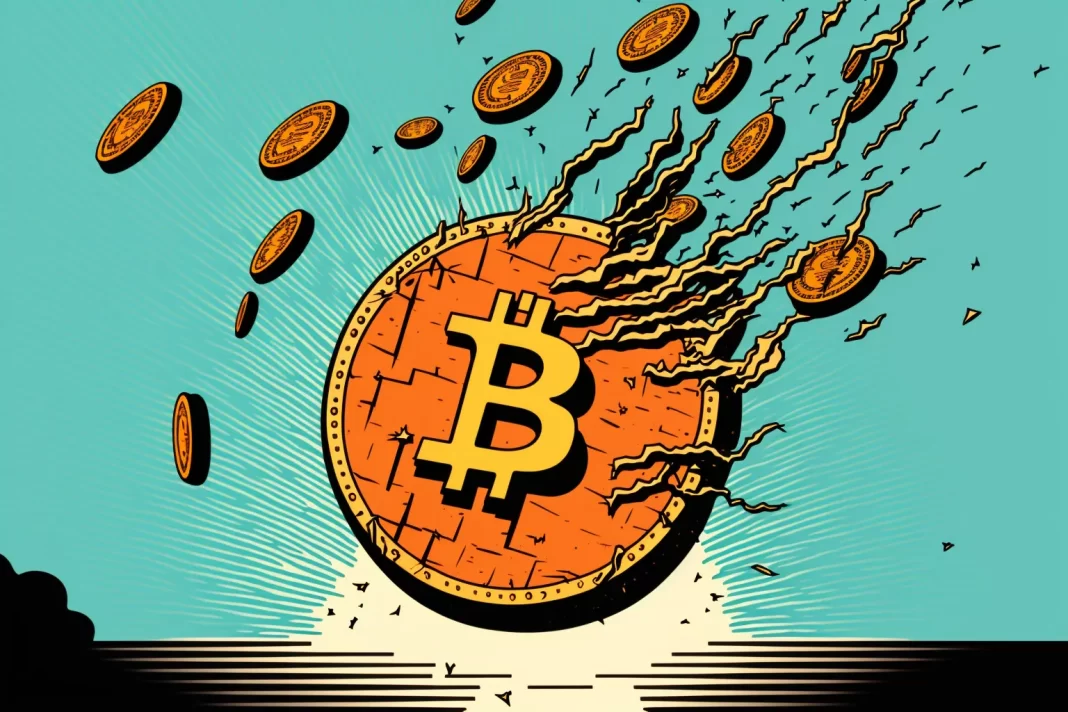 harga Bitcoin terjun