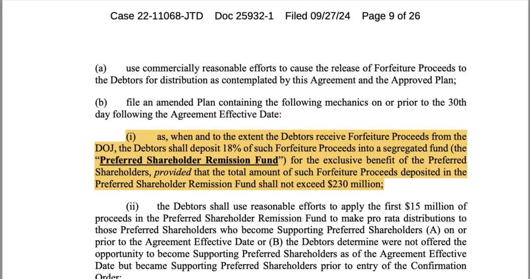 DOJ FTX distribution