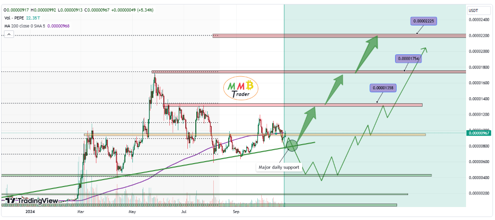 Dua Support Level Penting PEPE perkuat sentimen bullish