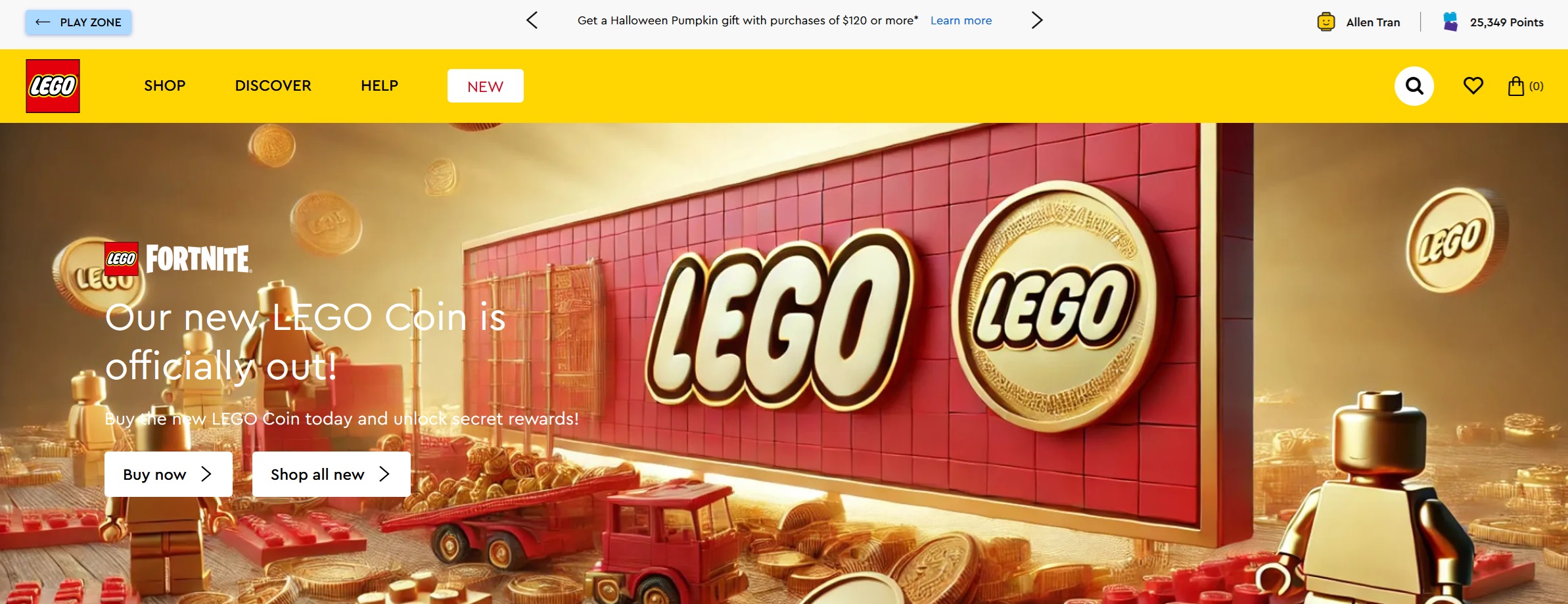 tampilan situs lego yang diretas untuk promosikan kripto scam