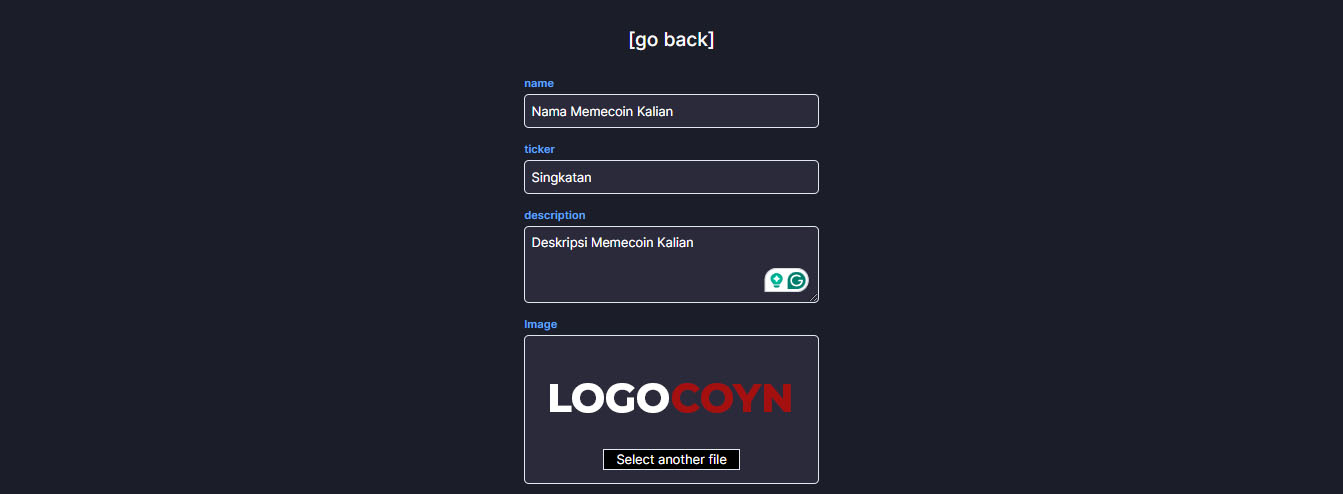 langkah kedua bagaimana cara membuat meme coin crypto sendiri pada platform pump fun