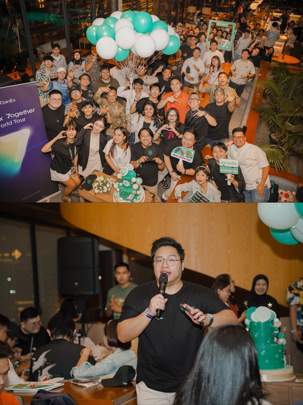 Perayaan HUT CoinEx di Jakarta belum lama ini yang salah satunya memaparkan kemudahan crypto trading di platform itu