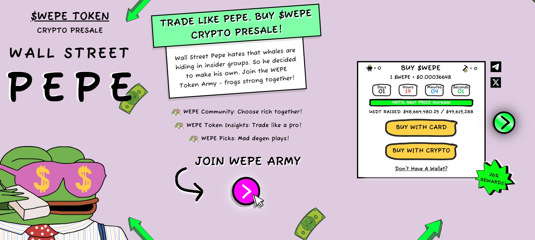 token wepe sebagai meme coin baru di 2025