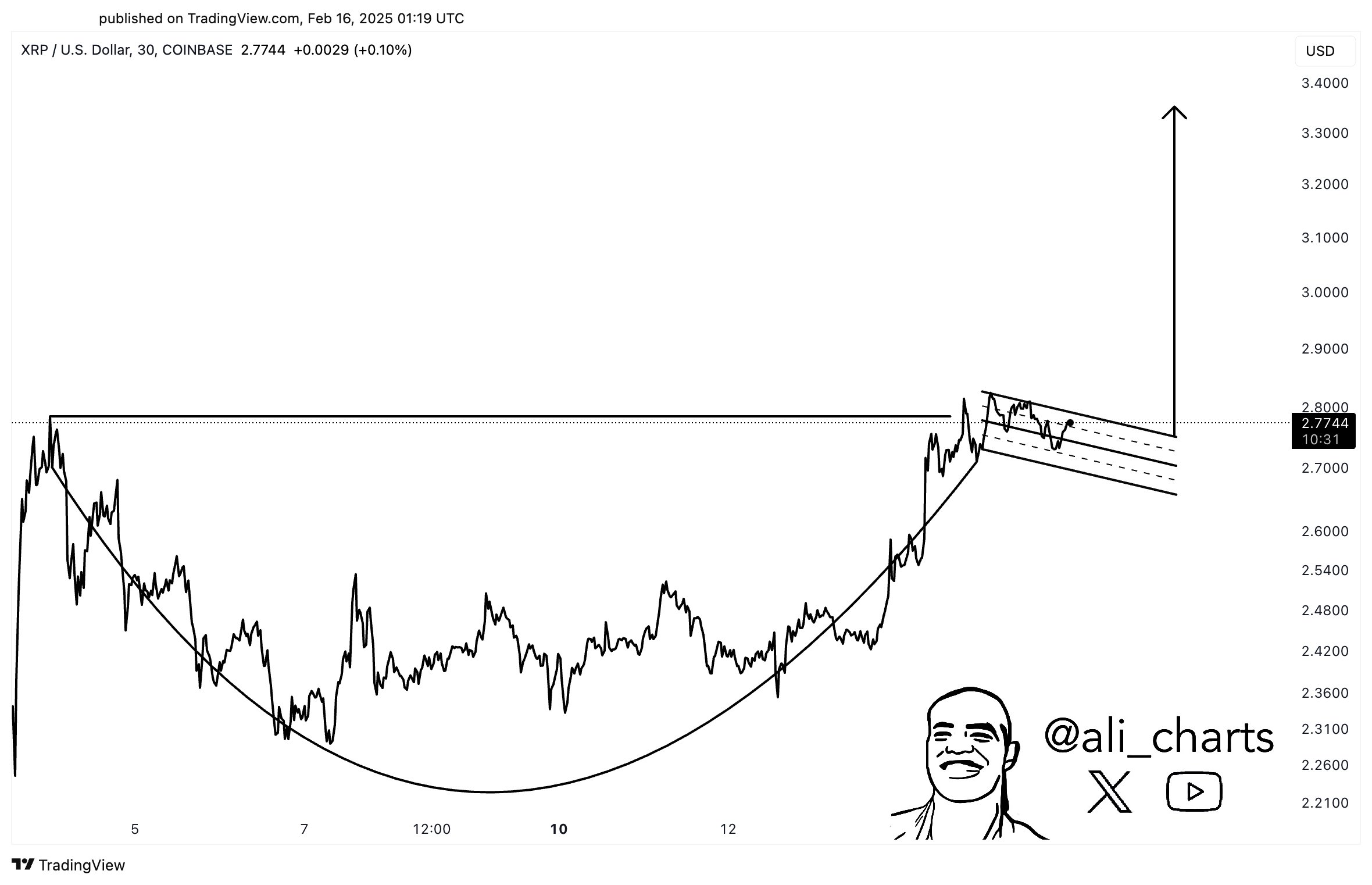 Pola Cup and Handle XRP - Ali Martinez