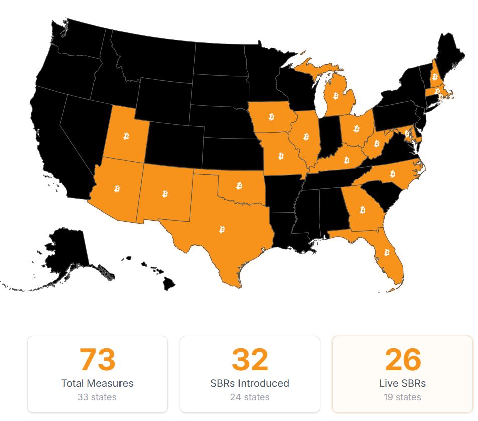 Negara Bagian AS yang Masih Mengevaluasi Strategic Bitcoin Reserve - Bitcoin Laws