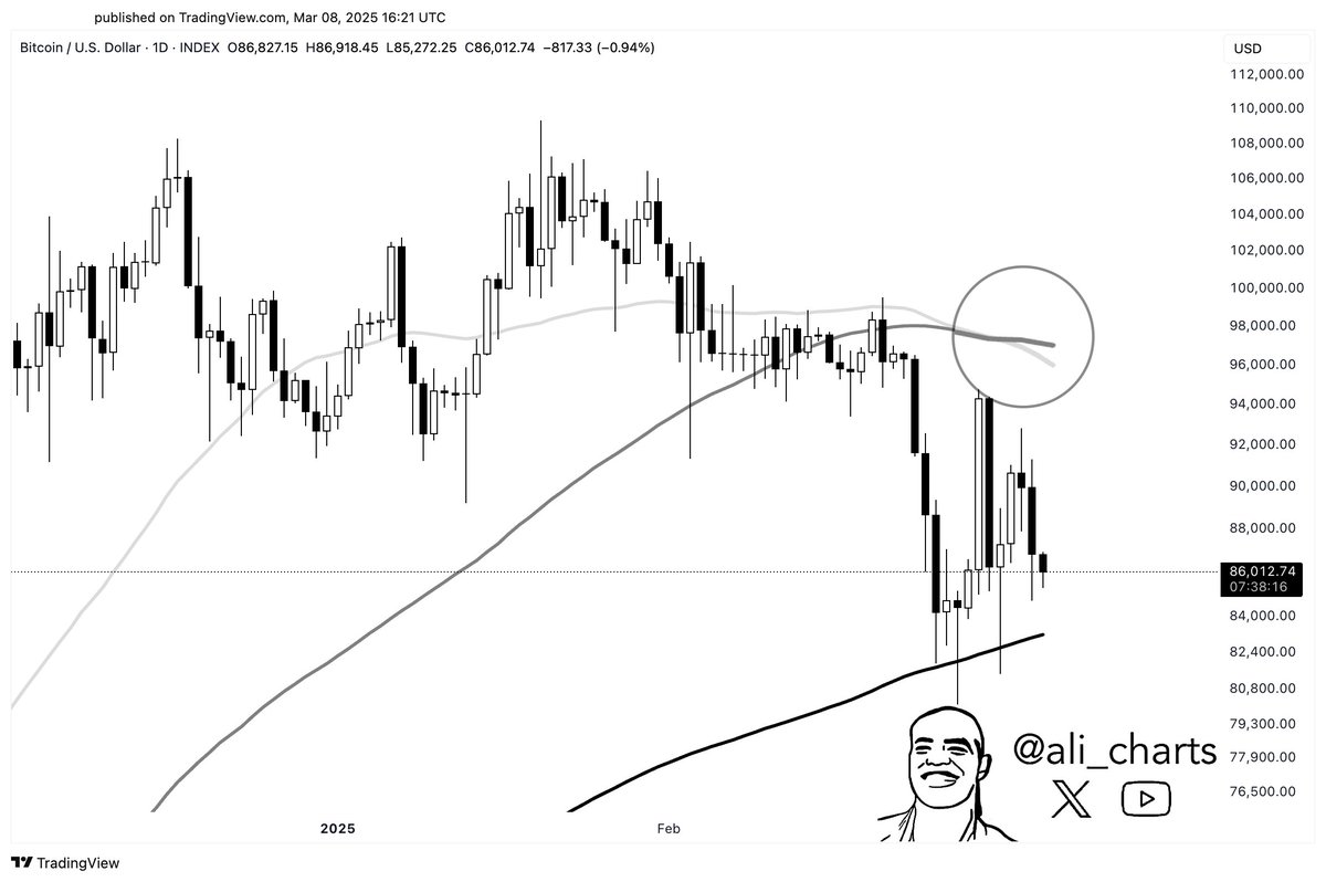 Sinyal BTC bearish dari Ali Martinez