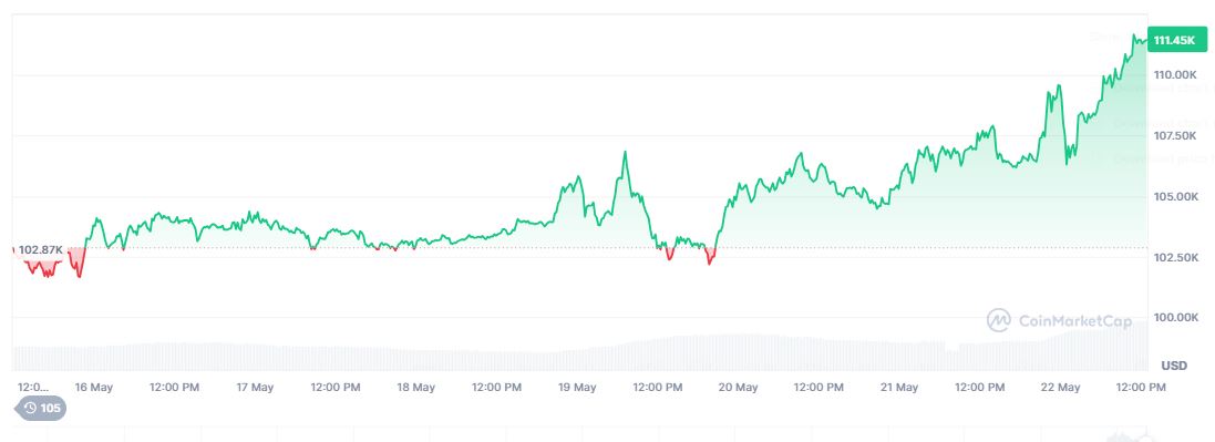 Pergerakan Harga Bitcoin Sepekan Terakhir - CoinMarketCap