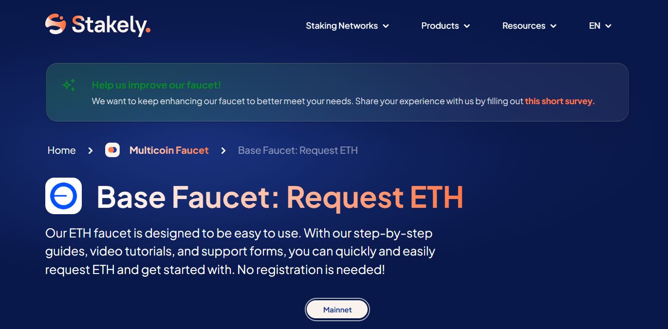 Tampilan Website Faucet Base Stakely
