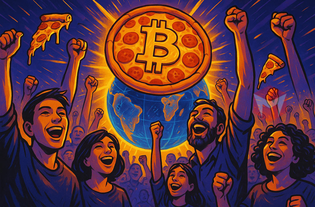 ilustrasi bitcoin pizza day