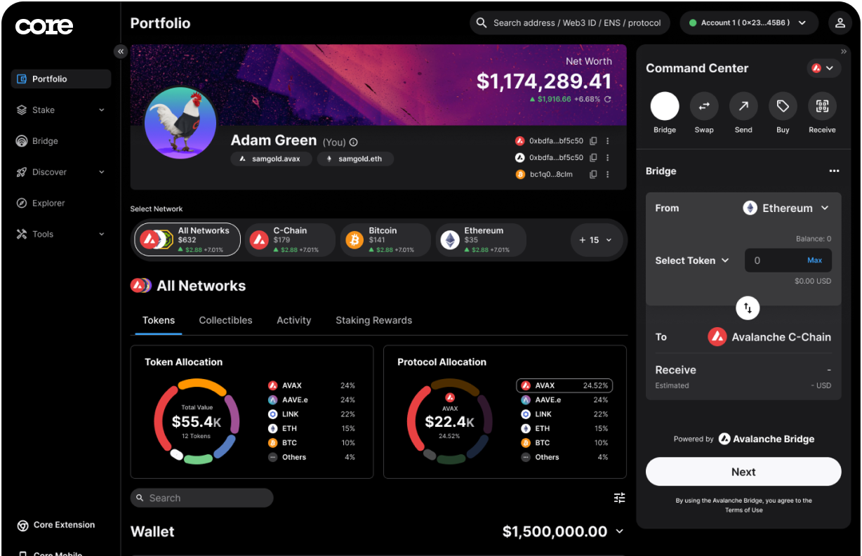AVAX Core Wallet