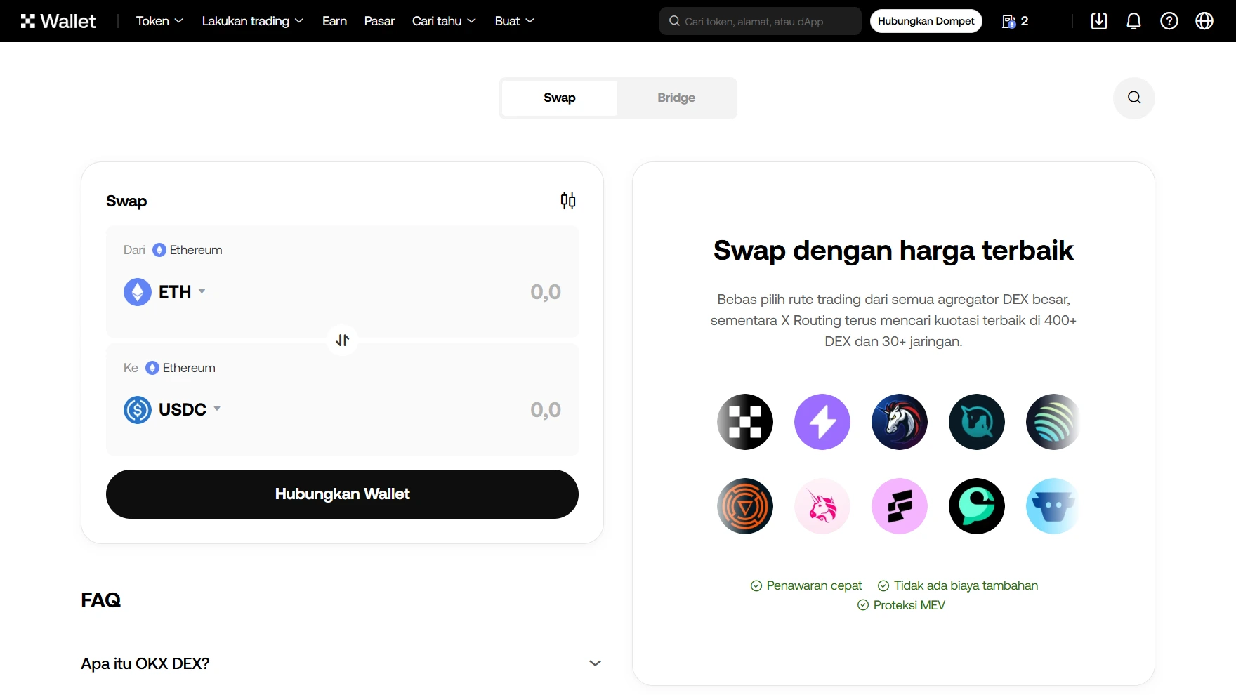DEX crypto terbaik, OKX DEX