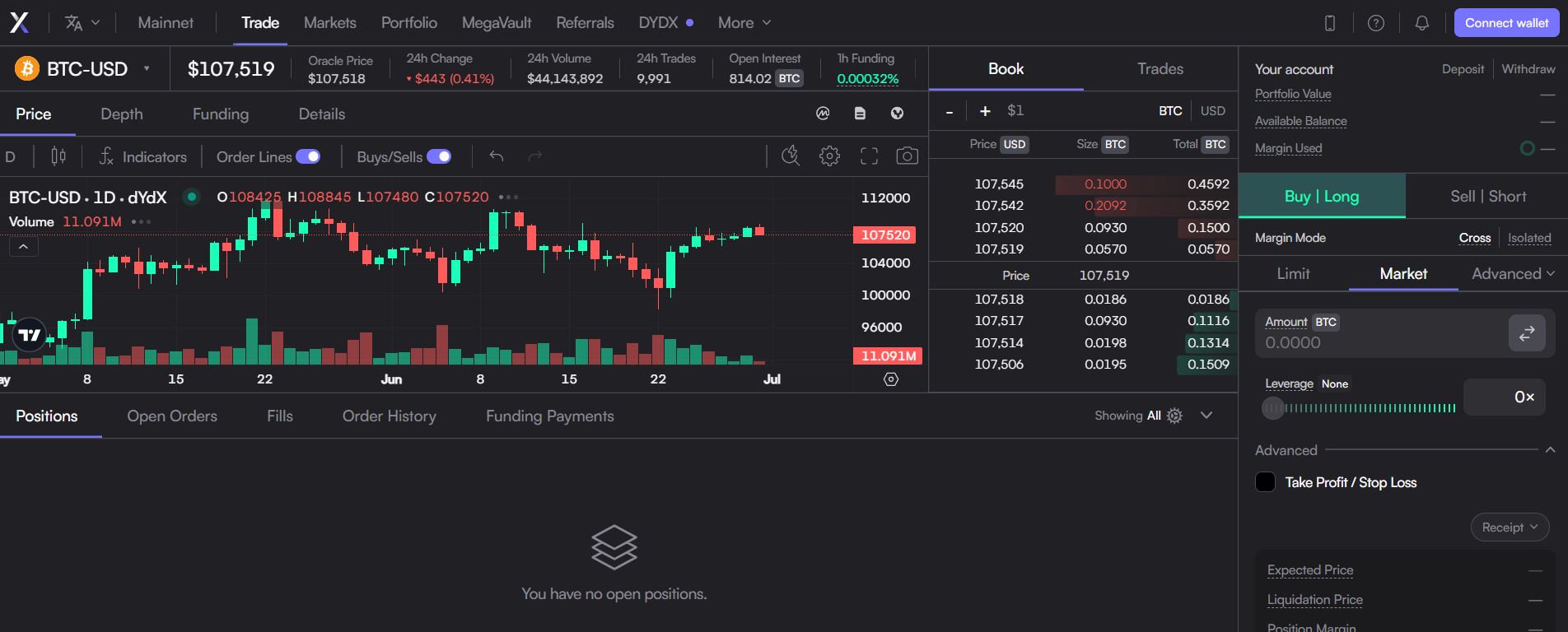 dYdX Ethereum DeFi Exchange