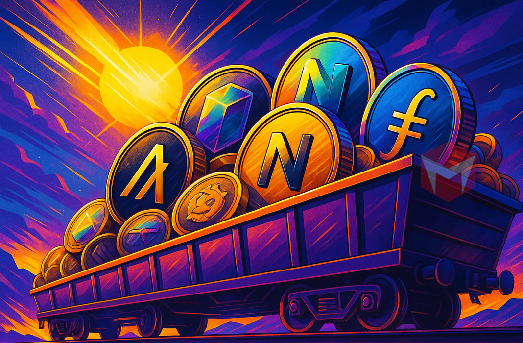 ilustrasi beragam crypto coin 2025