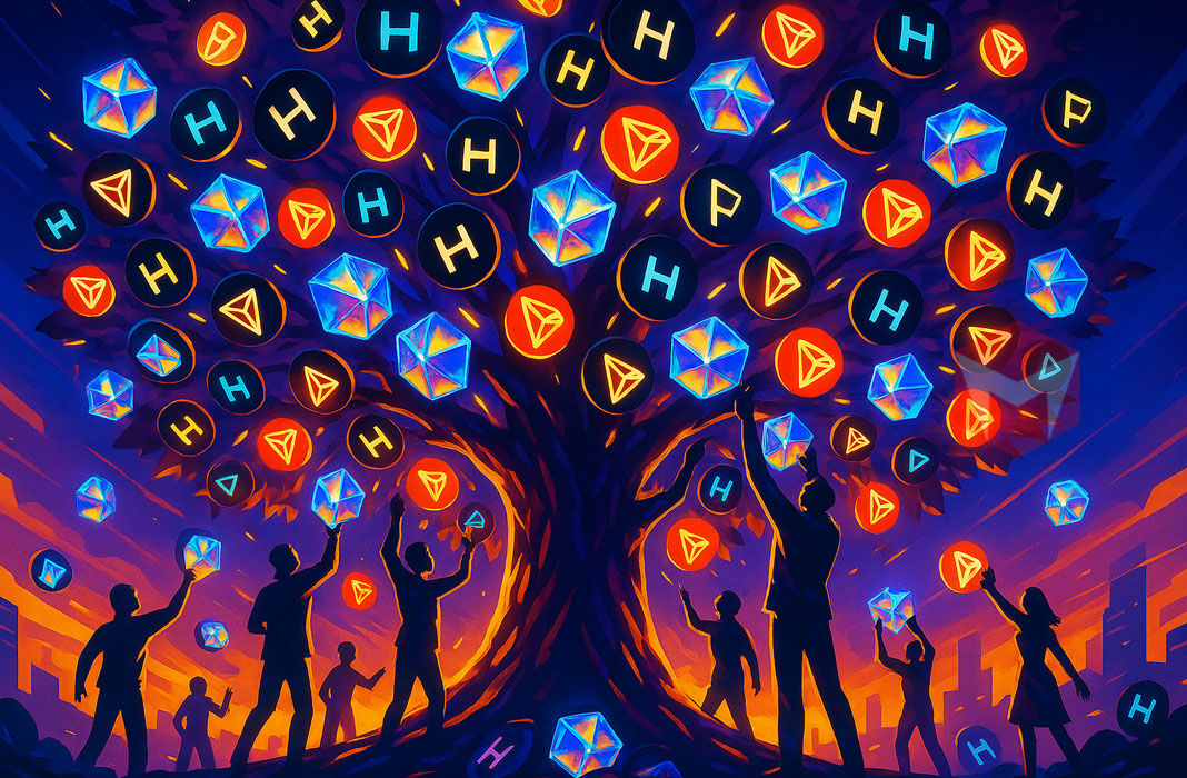 ilustrasi berita crypto terbaru hari ini TRX HBAR