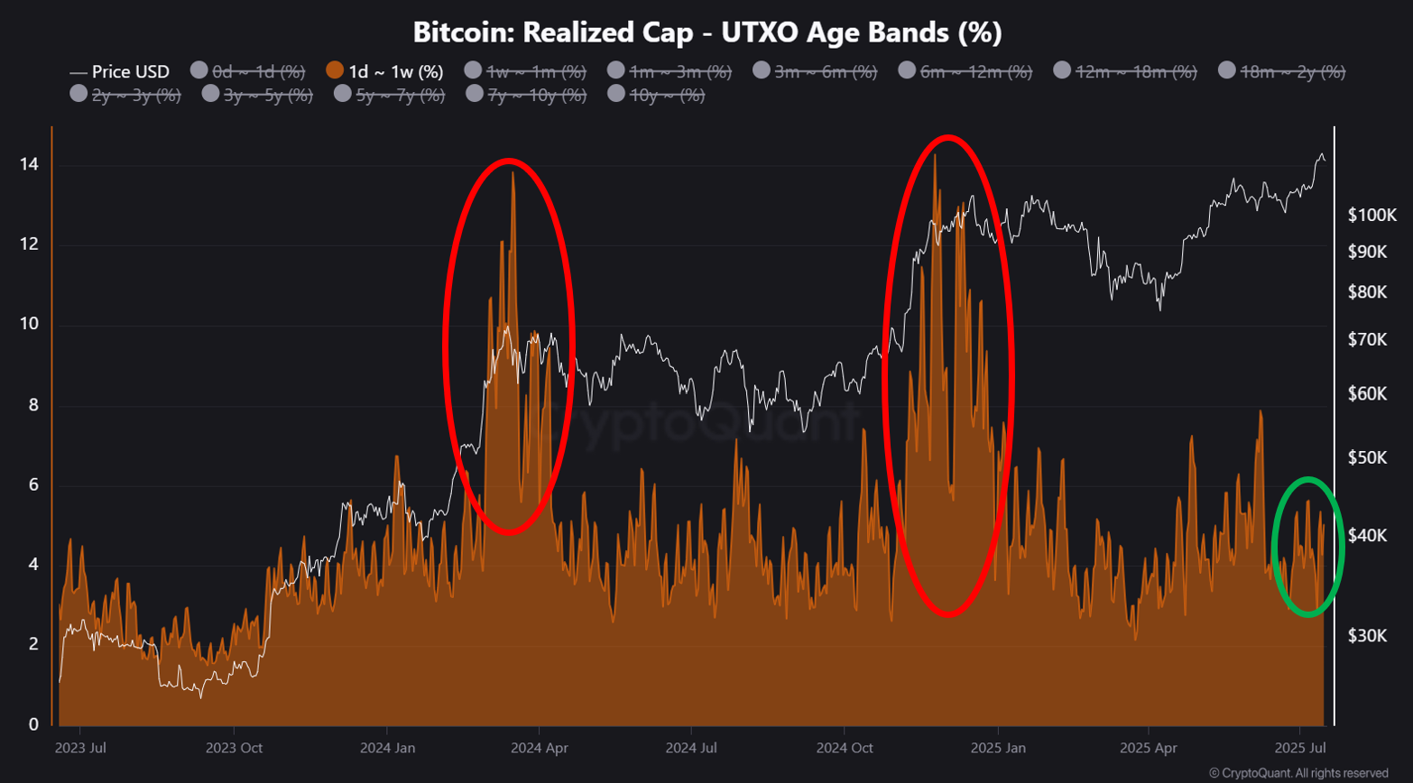 Bitcoin Realized Cap UTXO Age Bands - Crypto Dan