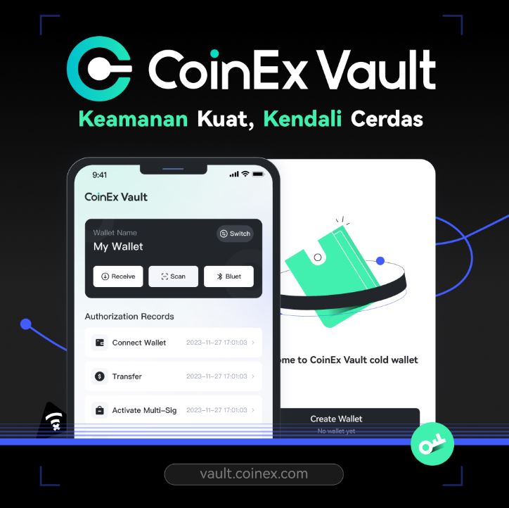 CoinEx Vault penyimpanan kripto aman untuk institusi