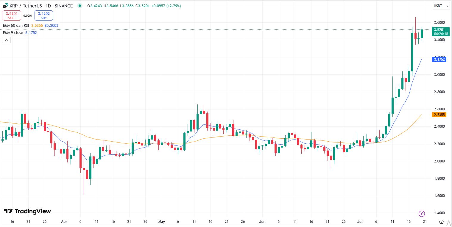 Grafik Perdagangan XRP - TradingView