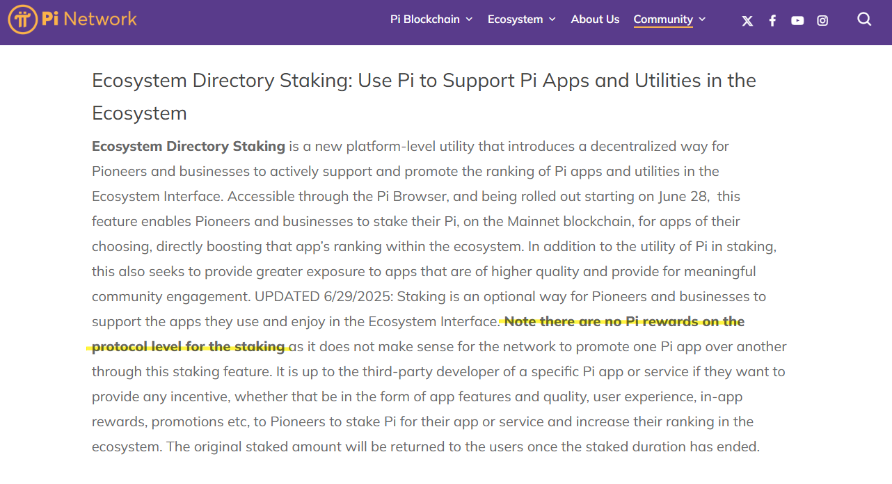 Revisi Peraturan Staking Pi Network