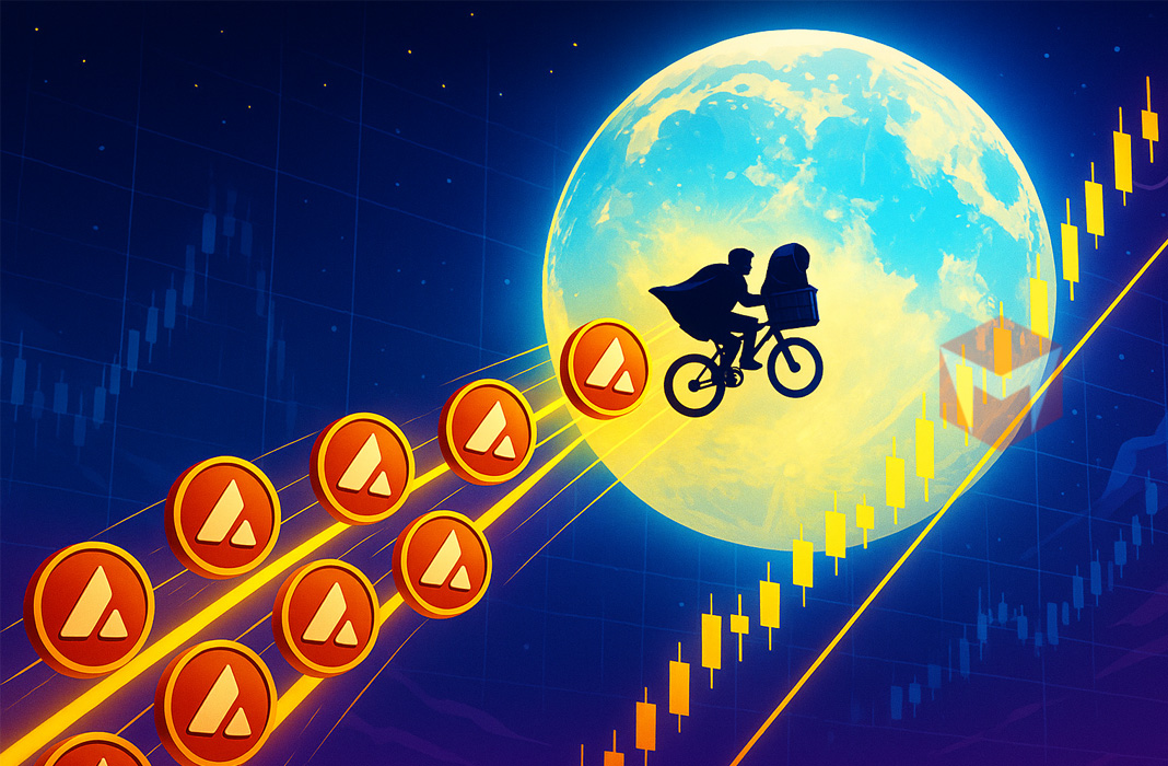 ilustrasi harga altcoin AVAX terbang tinggi to the moon