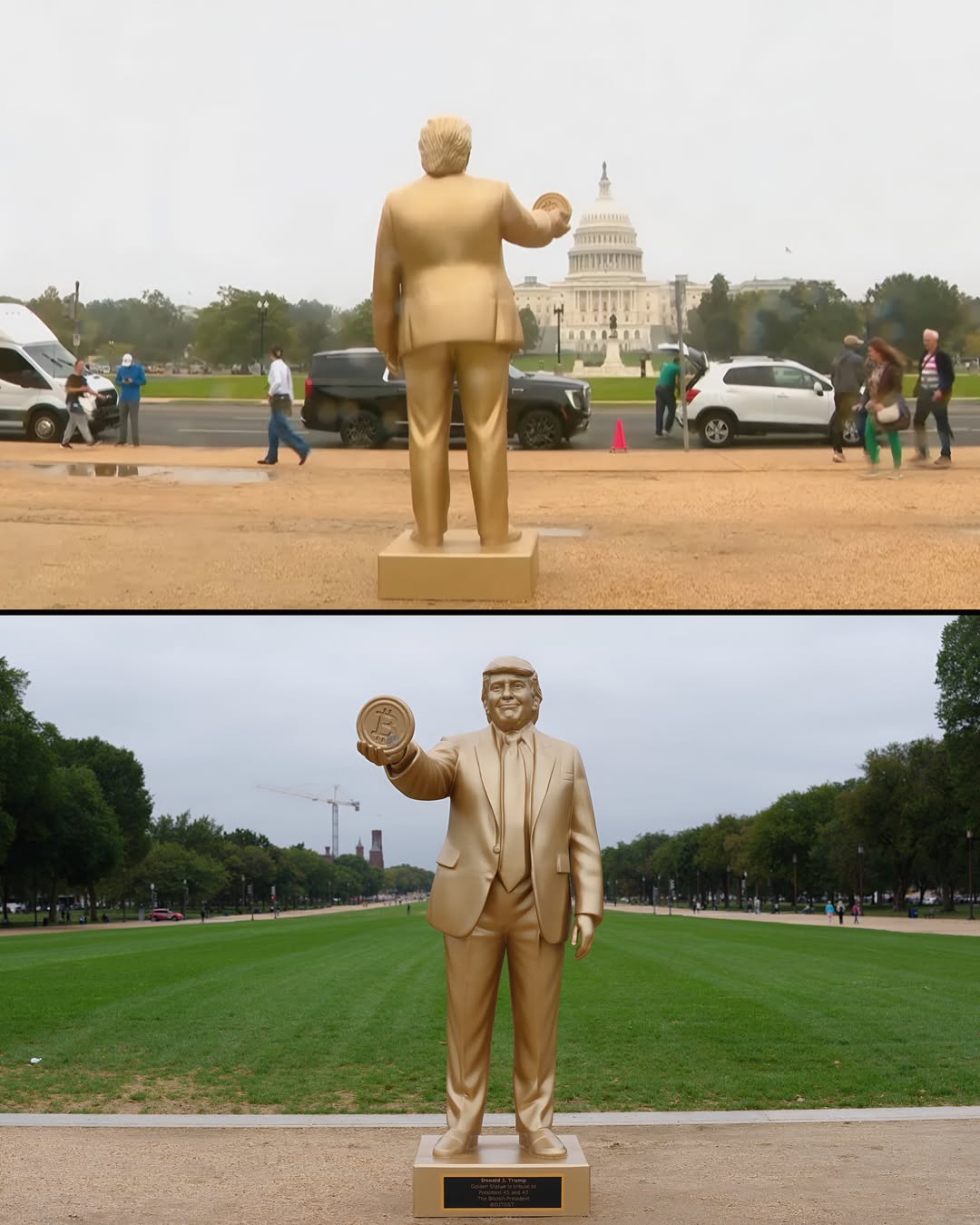 Patung Trump Bitcoin di US Capitol