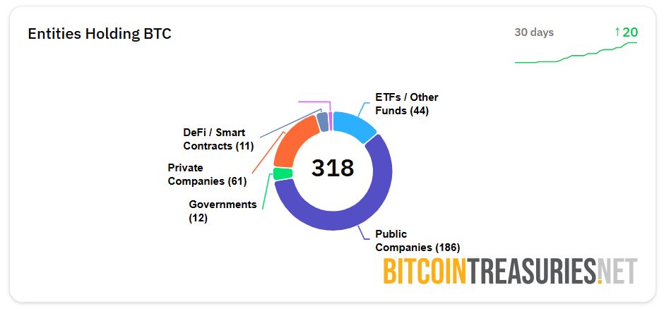 Perusahaan Publik dengan Simpanan Bitcoin - Bitcointreasuries