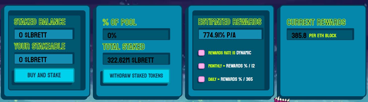 Staking LBRETT