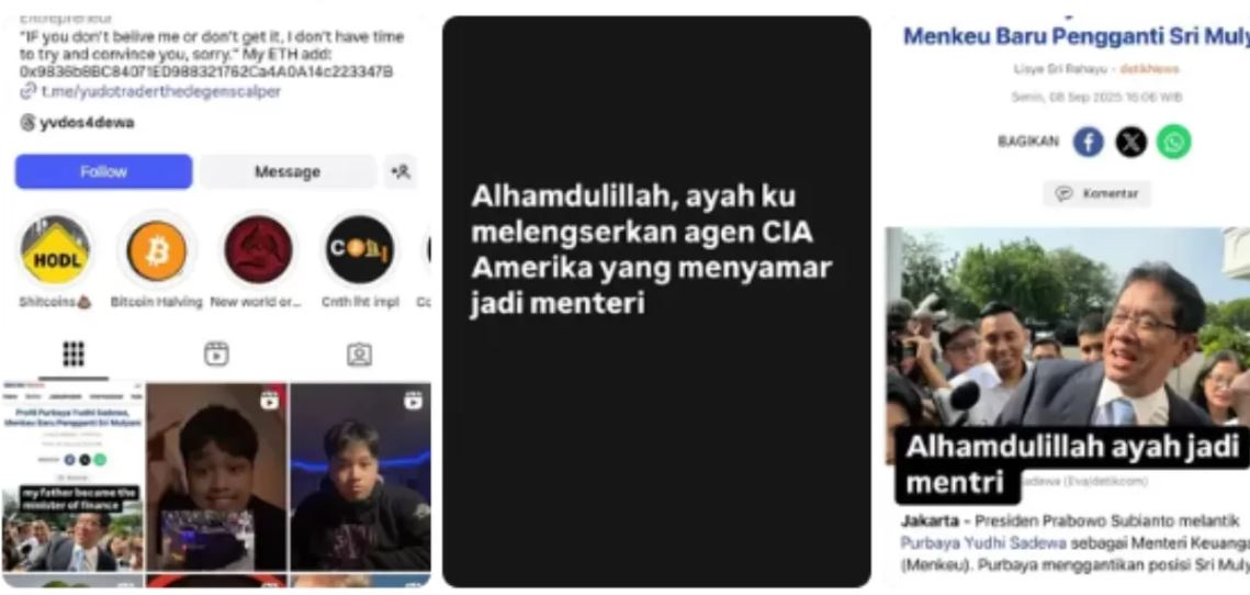 Tangkapan Layar Profil Akun Yudo Sadewa