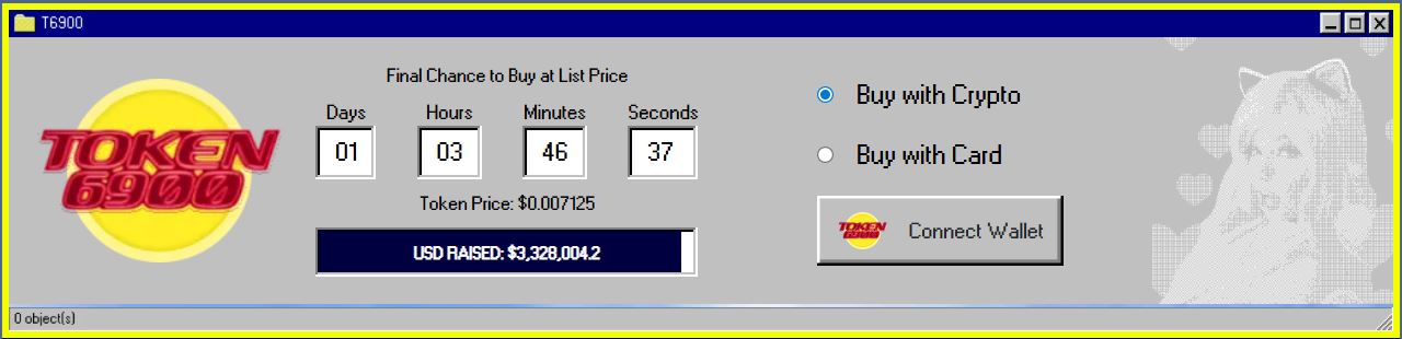 Total Dana pada Presale TOKEN6900