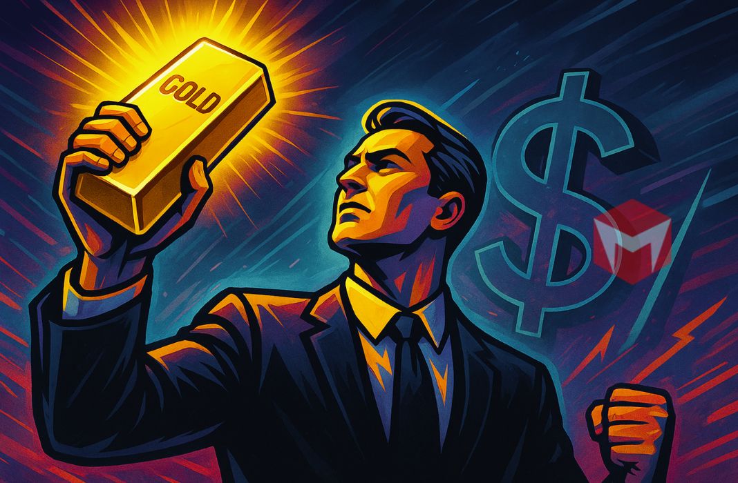 emas cetak rekor baru dan kuat sedangkan dolar melemah