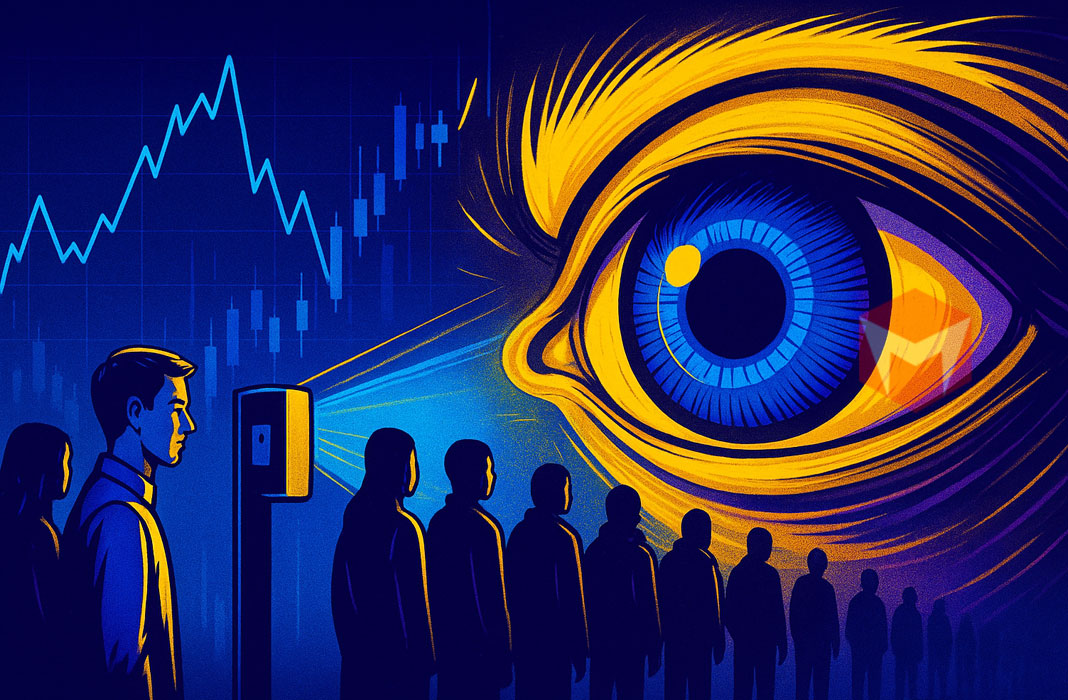 ilustrasi ada kripto di mata manusia