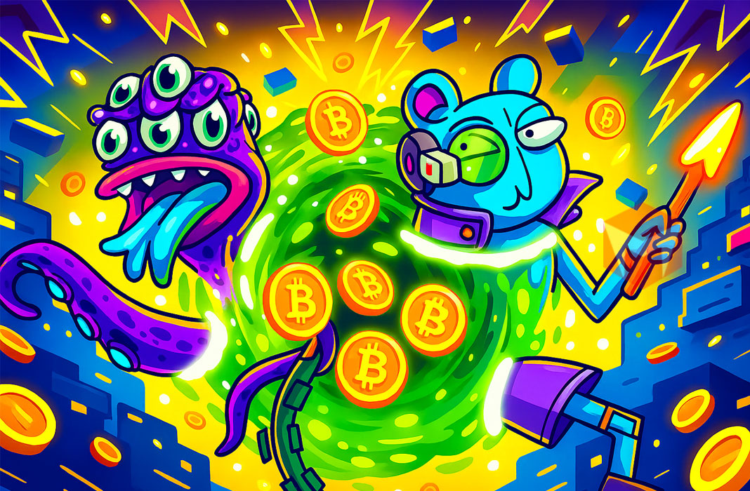 ilustrasi sinyal trading bitcoin dan presale LBRETT