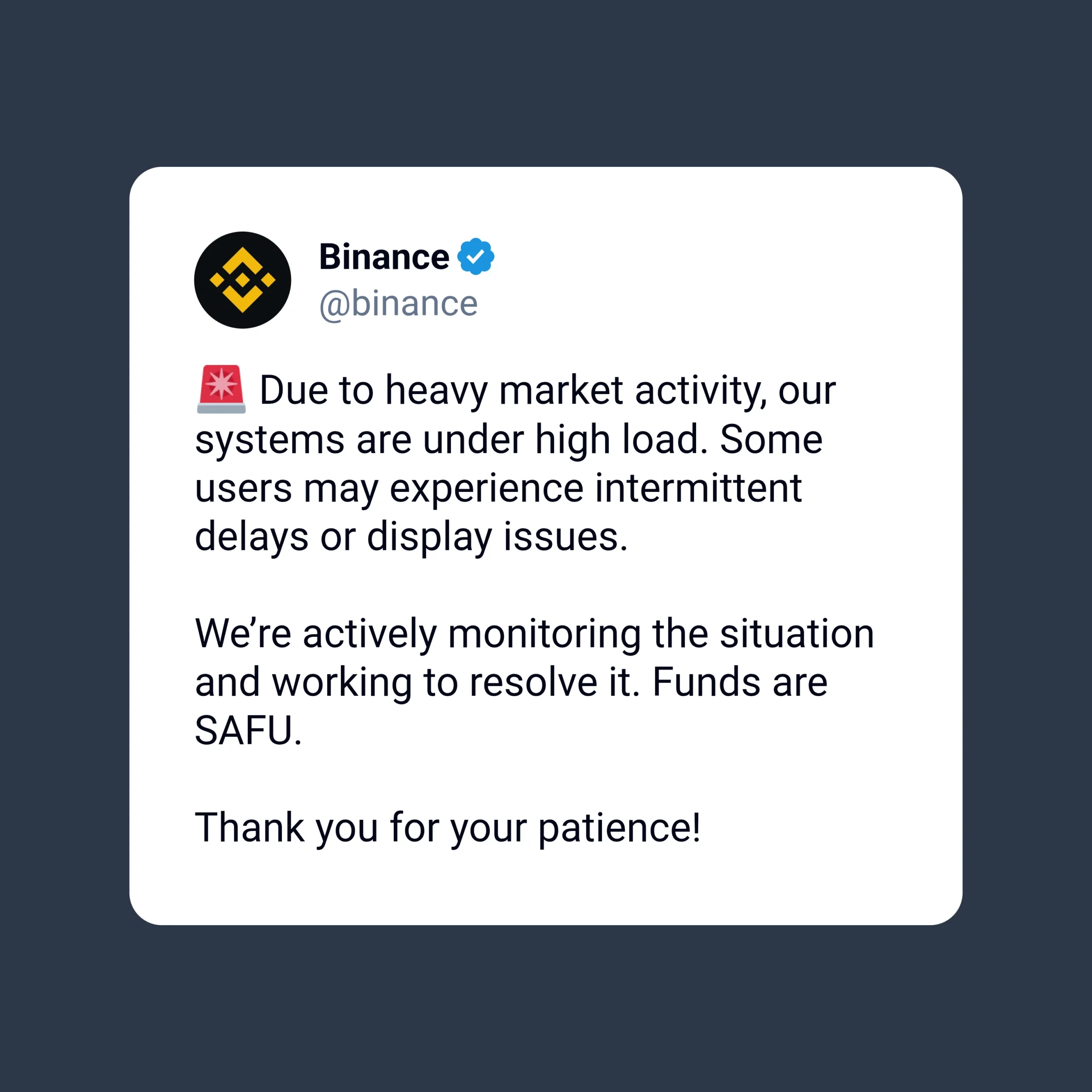 Penjelasan Binance soal kondisi platform mereka pada 11 Oktober 2025