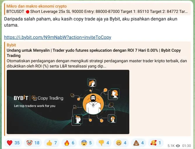 Profil Copy Trade Anak Purbaya Yudhi Sadewa