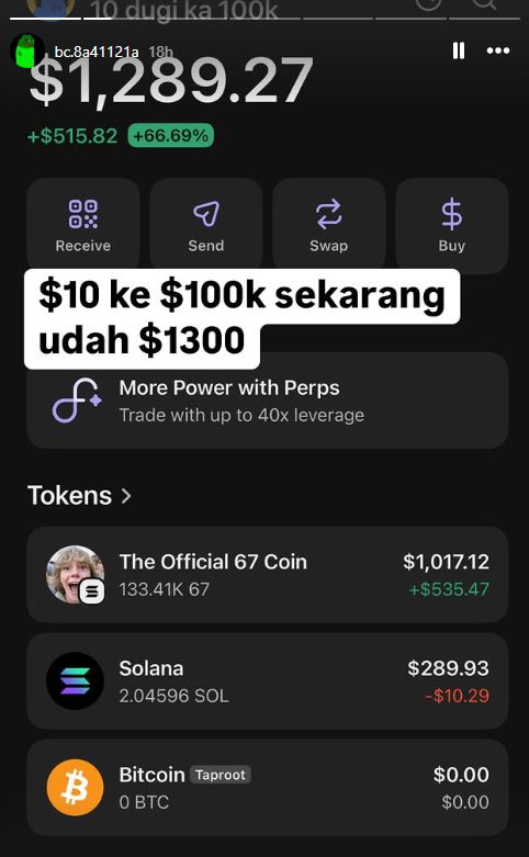 Profit Yudo Sadewa dari Meme Coin 67