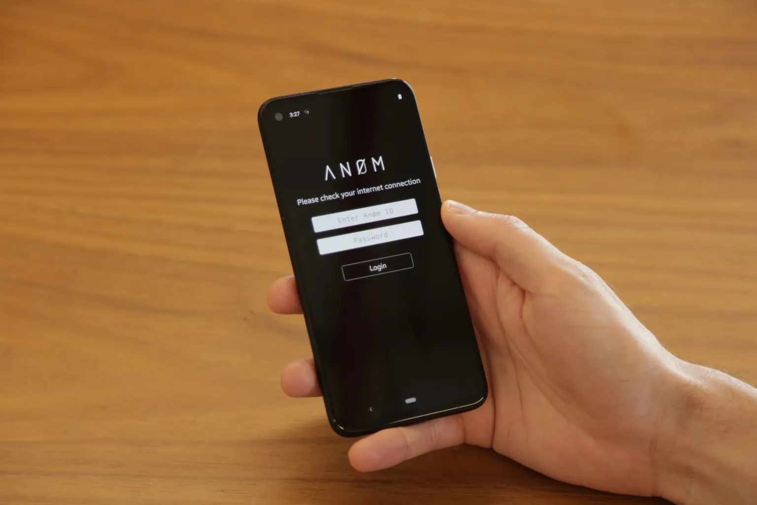 Tampilan Login Aplikasi ANOM