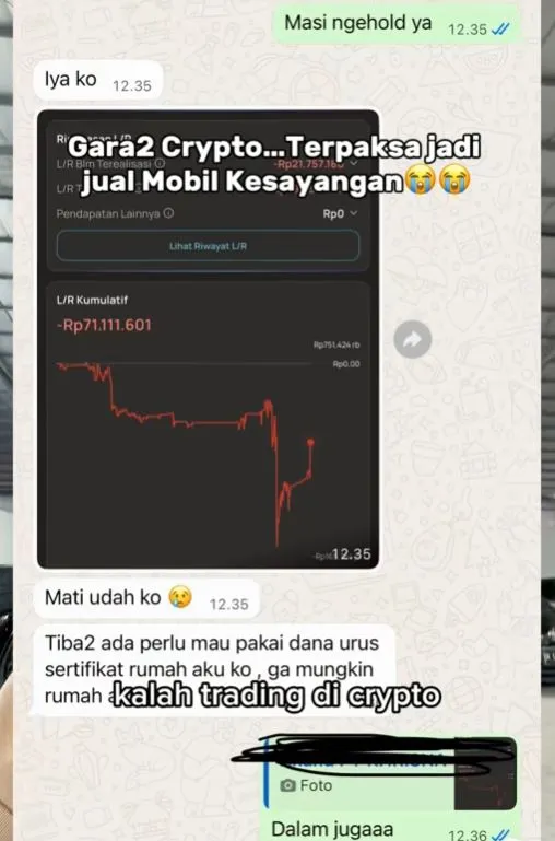Trader Kripto Jual Mobil karena Rugi Trading Kripto - Firbert Ro