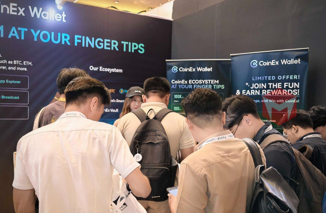 Coinex sebagai sponsor di acara W3W di Jakarta.