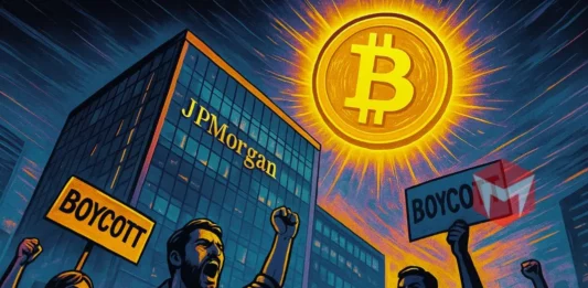 perseteruan jpmorgan strategy michael saylor bitcoin boikot
