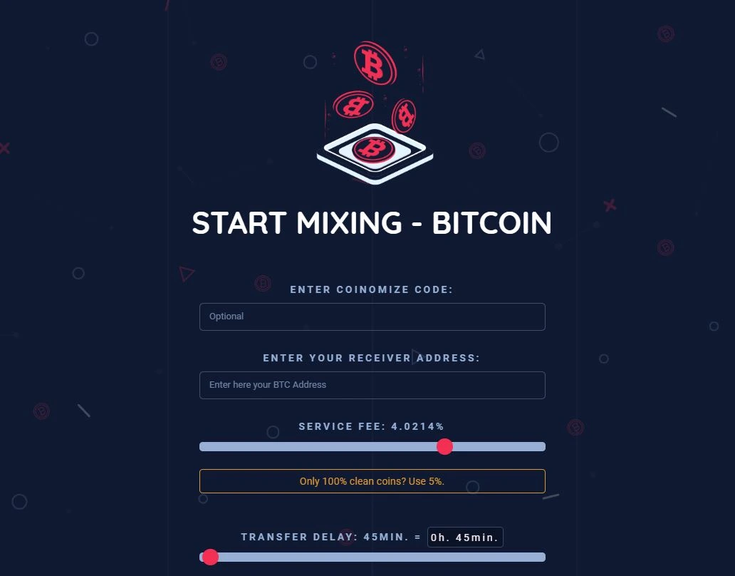 Tampilan Mixer Coinomize