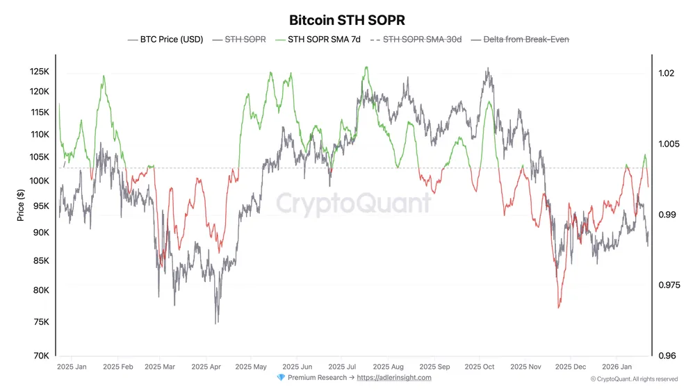 Bitcoin STH SOPR - Axel Adler Jr