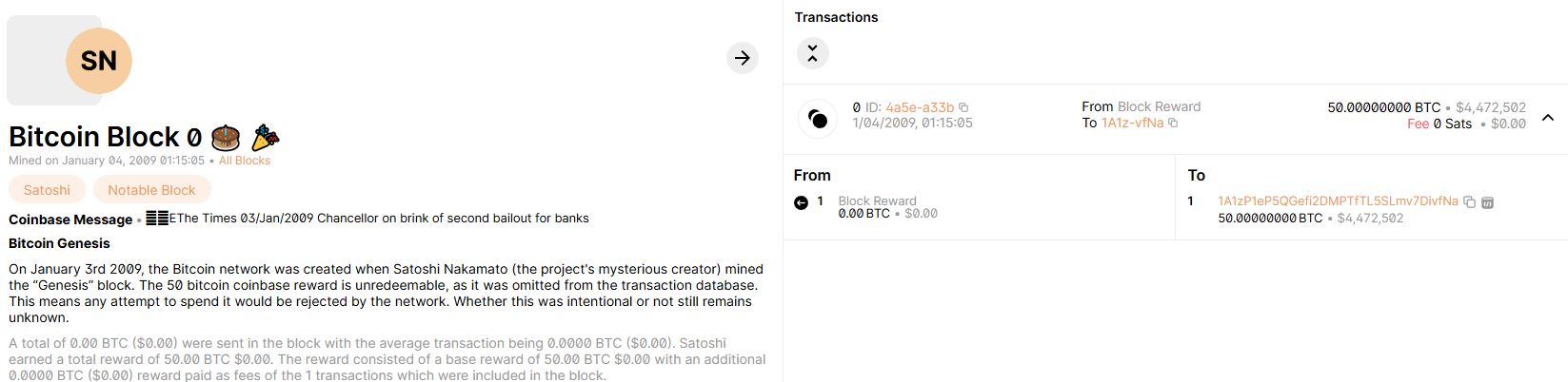 Genesis Block Bitcoin - Blockchain