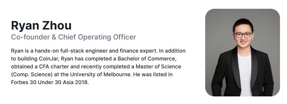 Ryan Zhou (Zhou Tong) - Coinjar