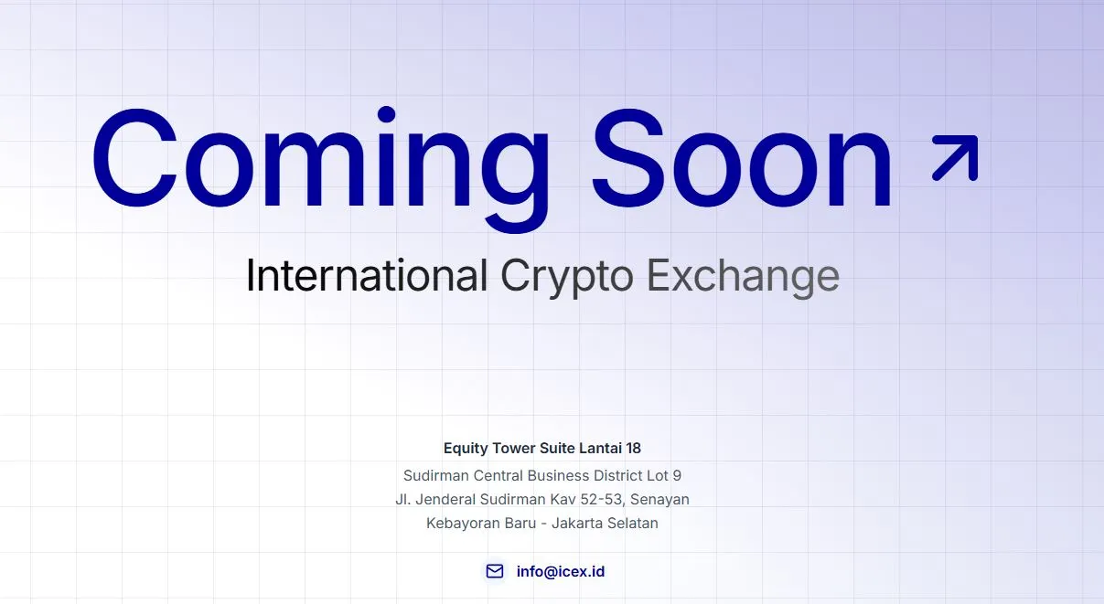 Tampilan Situs Bursa Kripto ICEX