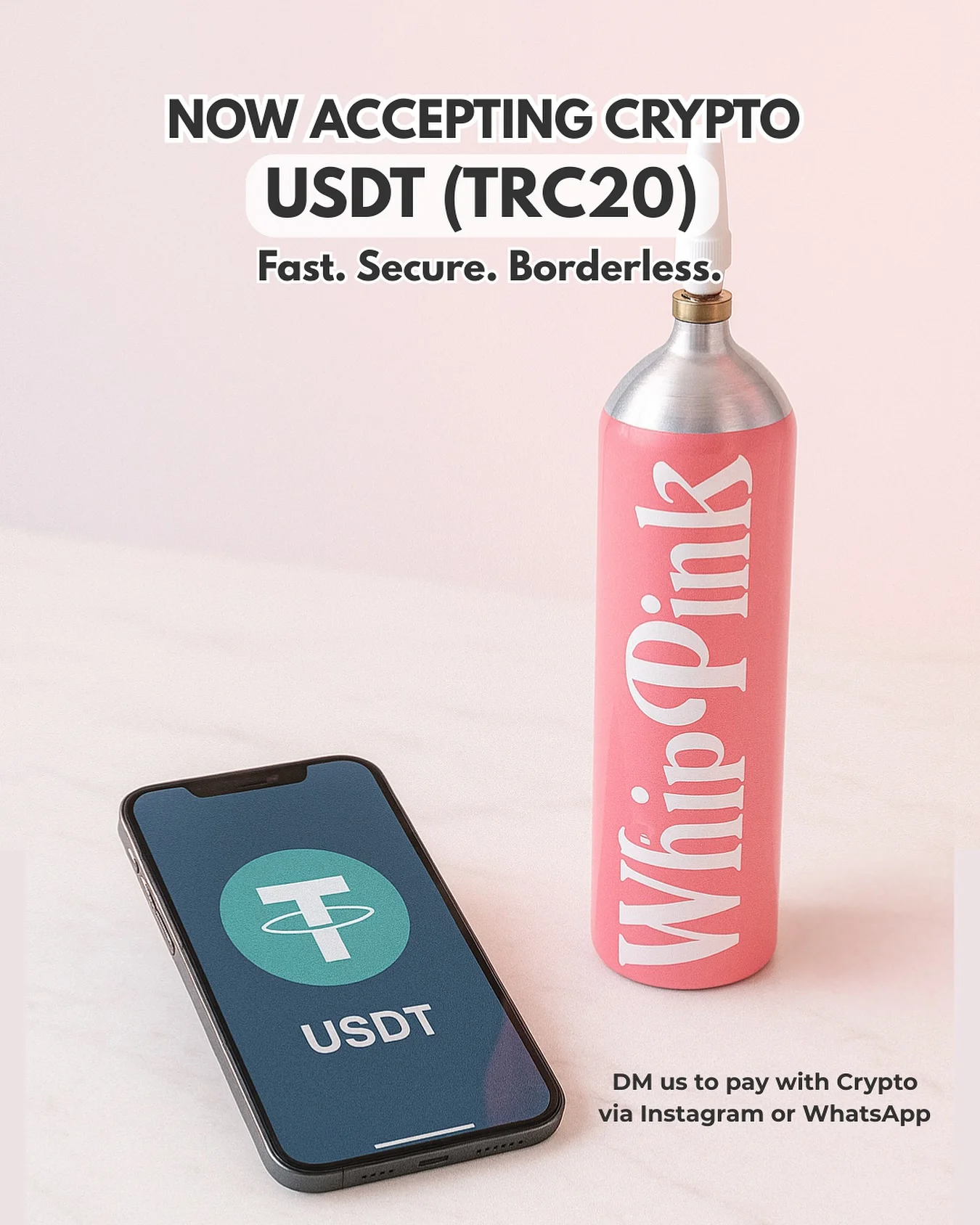 Whip Pink Menerima USDT