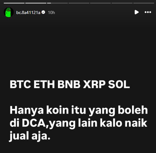 Aset Kripto DCA pilihan Anak Purbaya
