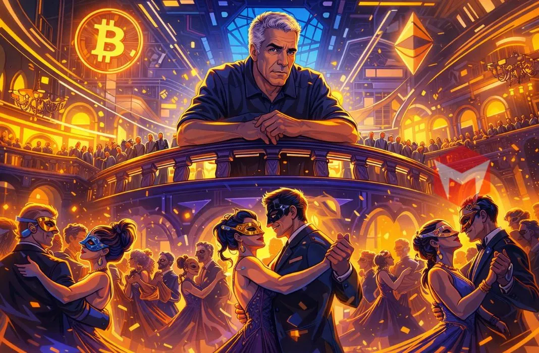 Jeffrey Epstein Cara Kerja kripto ciuman di pesta topeng