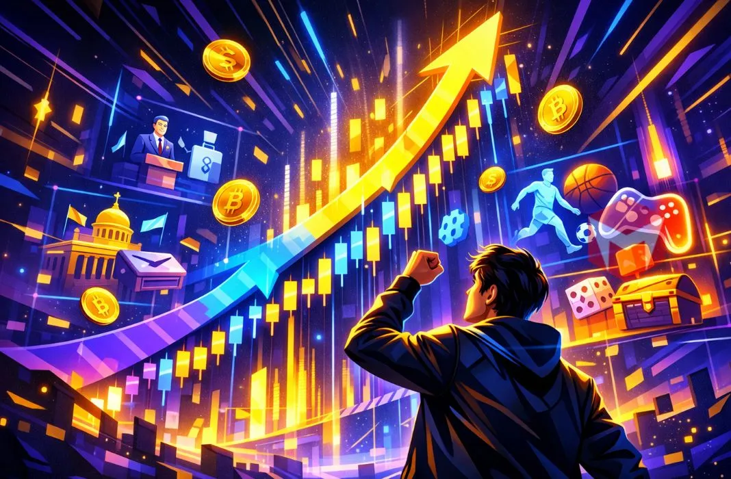prediction market platform pasar prediksi volume meningkat tajam januari 2026