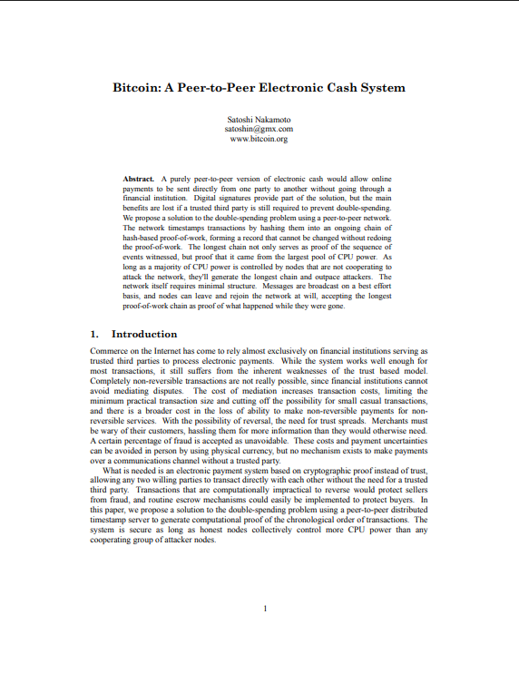 Cover Whitepaper Bitcoin Karya Satoshi Nakamoto