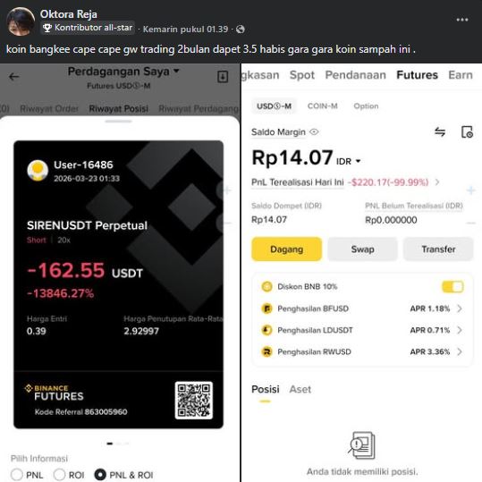 Trader Kripto Indonesia Karena Trading SIREN - KKPC