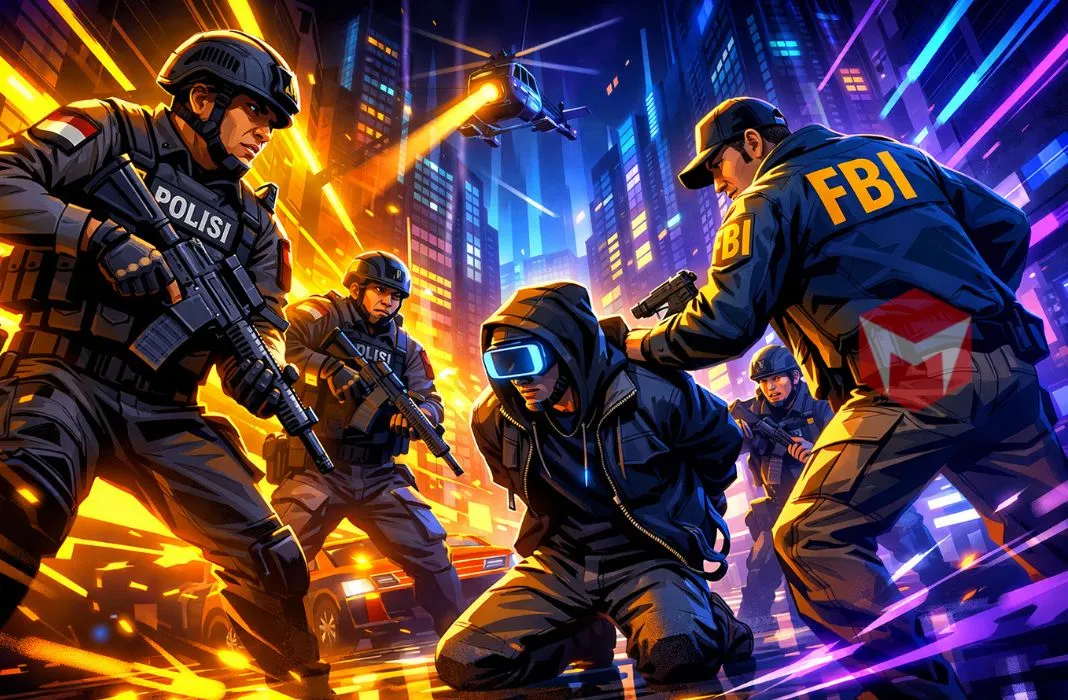 FBI dan kepolisian indonesia menangkap pelaku kejahatan siber phishing